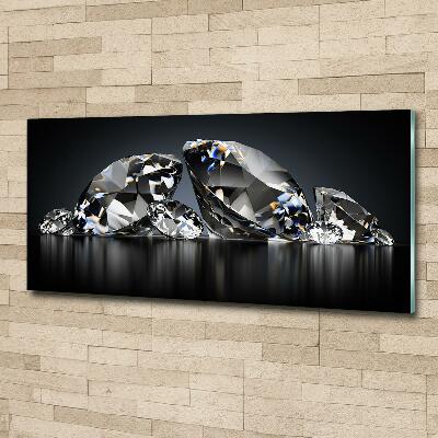 Tableau photo sur verre Diamants