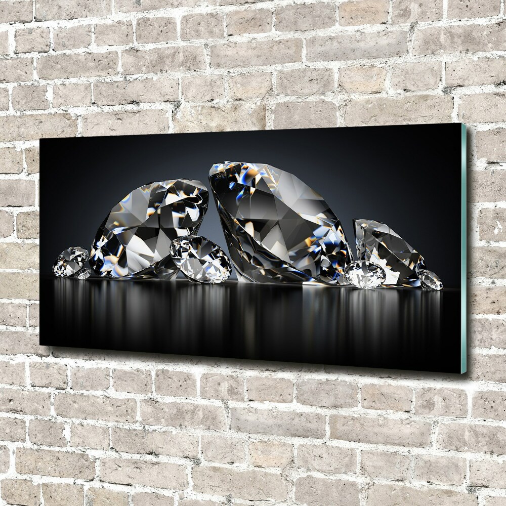 Tableau photo sur verre Diamants