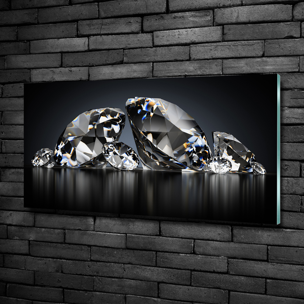 Tableau photo sur verre Diamants