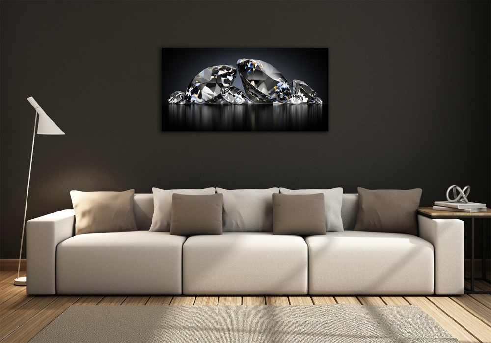 Tableau photo sur verre Diamants