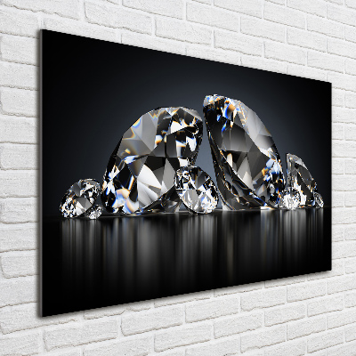 Tableau photo sur verre Diamants