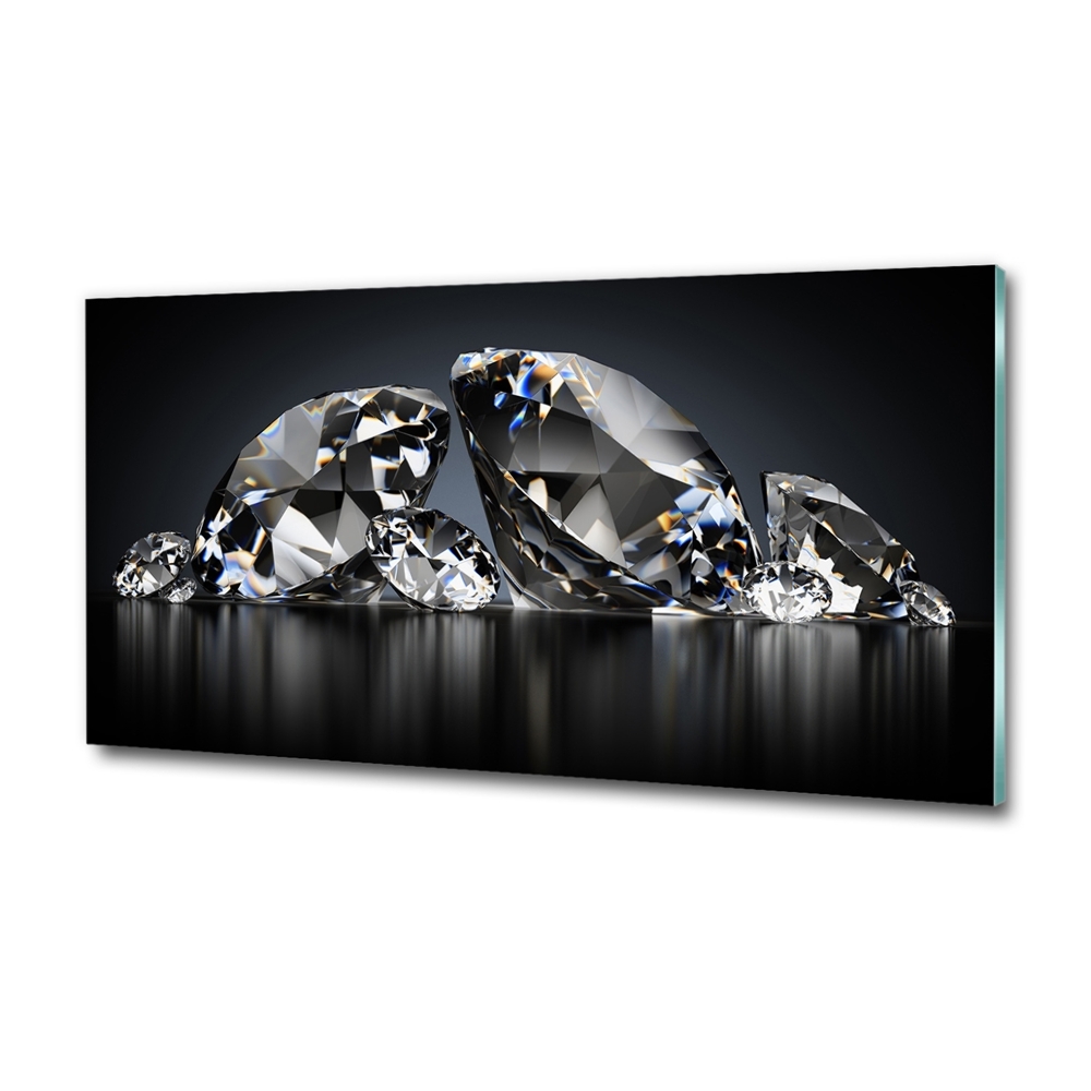 Tableau photo sur verre Diamants