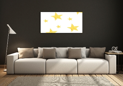 Tableau verre imprimé Étoiles jaunes