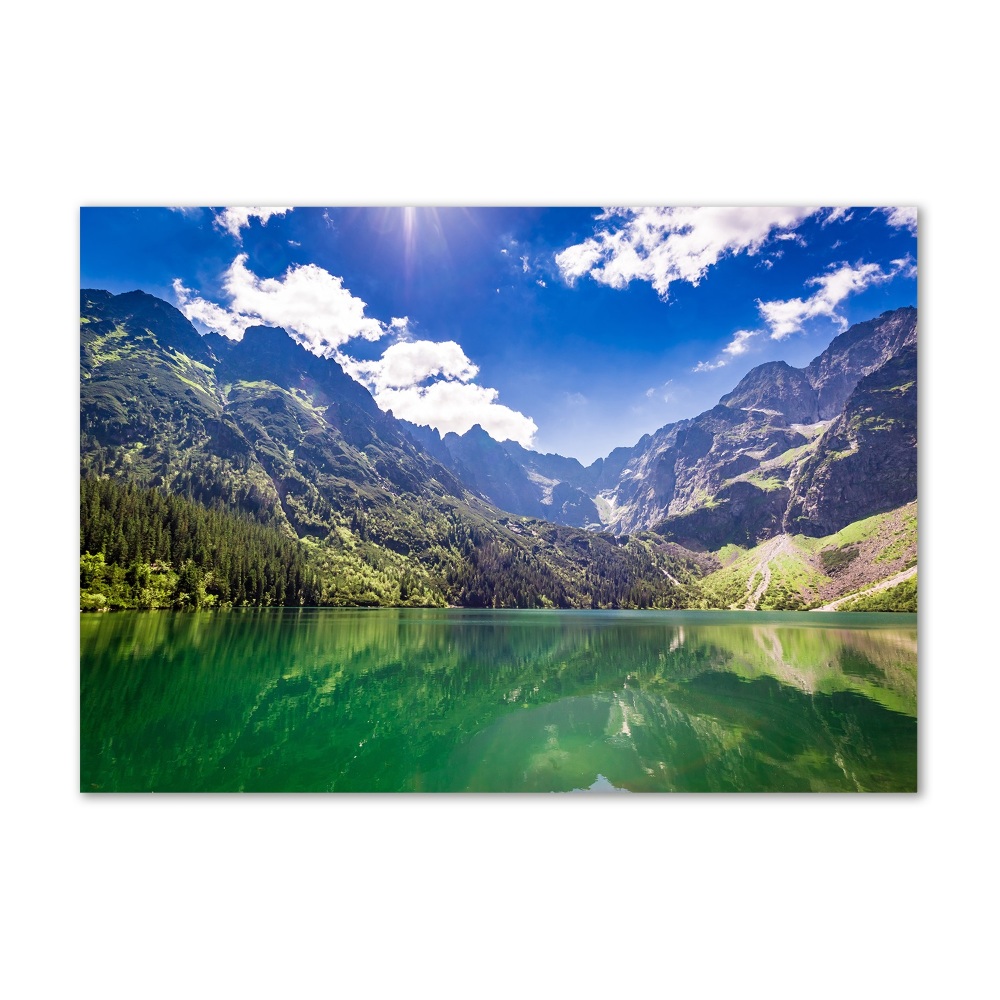 Tableau imprimé sur verre Lac Morskie Oko Tatry