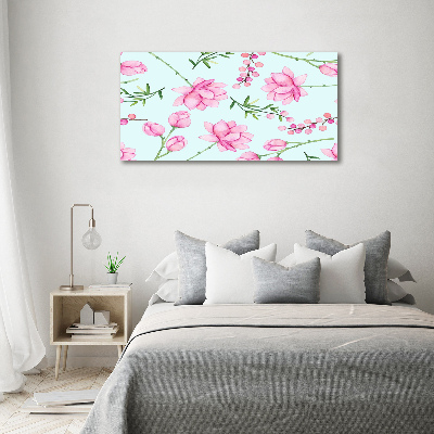 Tableau photo sur verre Fleurs et baies