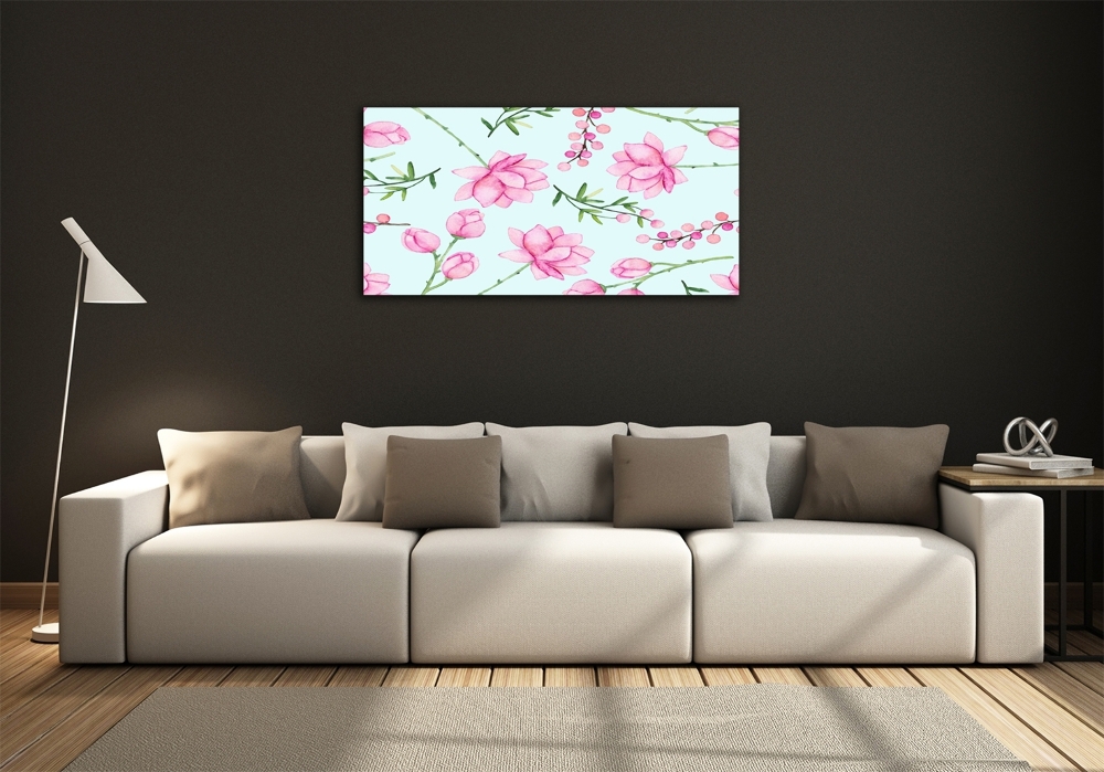 Tableau photo sur verre Fleurs et baies