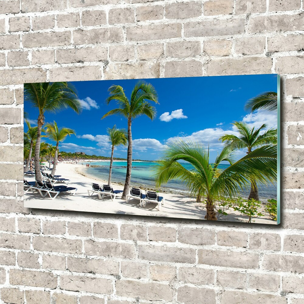 Tableau en verre Plage des Maldives