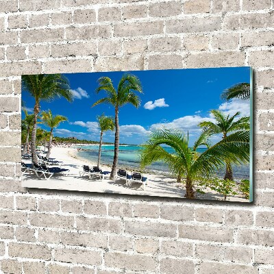 Tableau en verre Plage des Maldives