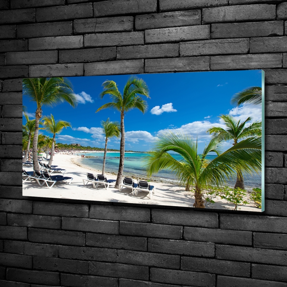 Tableau en verre Plage des Maldives