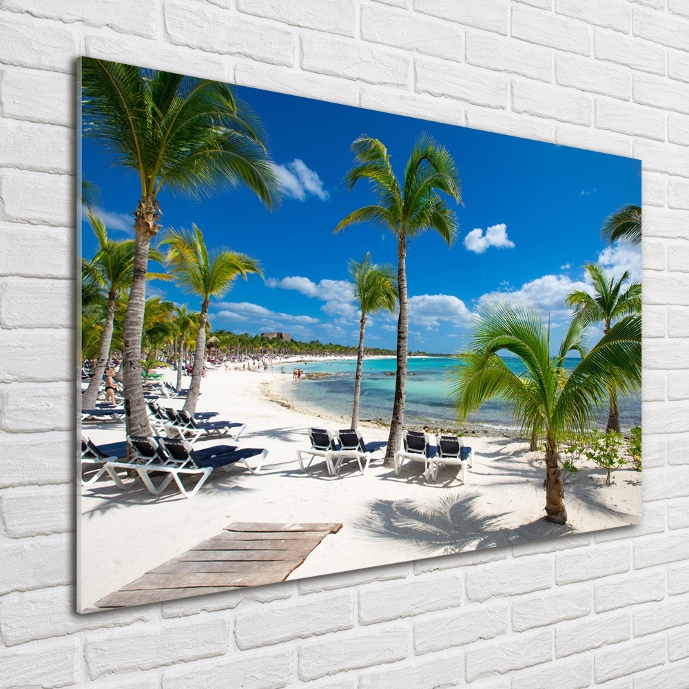 Tableau en verre Plage des Maldives