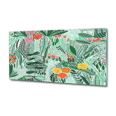 Tableau photo sur verre Motif floral