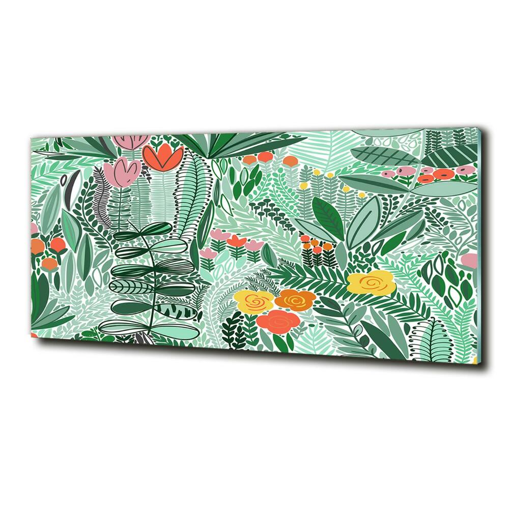 Tableau photo sur verre Motif floral