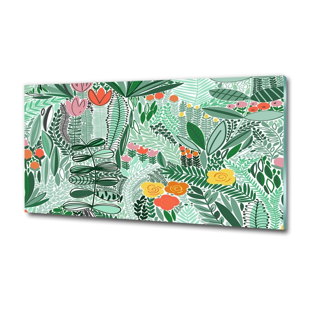 Tableau photo sur verre Motif floral