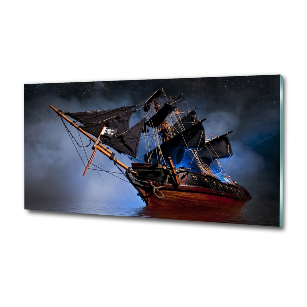 Tableau verre imprimé Bateau pirate