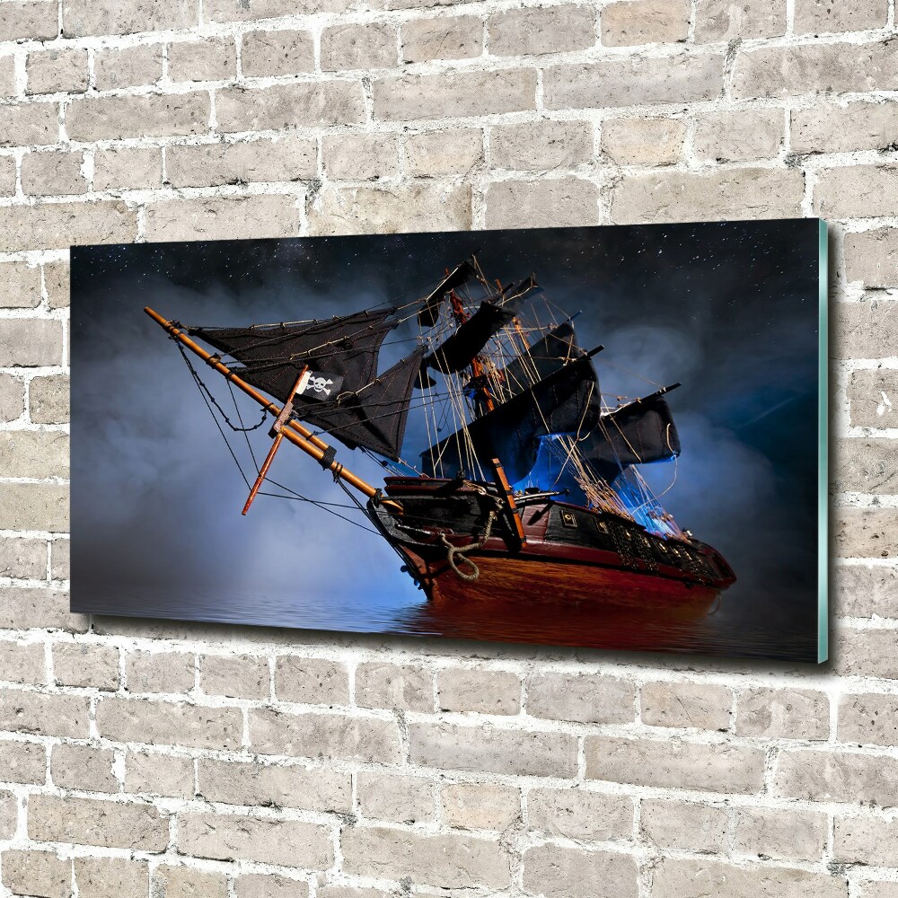 Tableau verre imprimé Bateau pirate