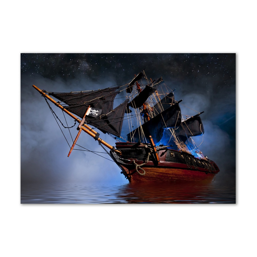 Tableau verre imprimé Bateau pirate