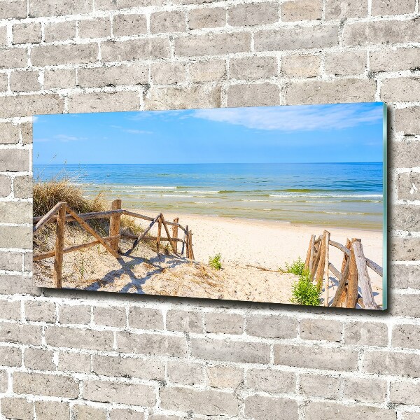 Tableau photo sur verre Entrée de la plage