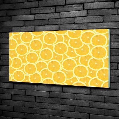 Tableau photo sur verre Tranches de citron