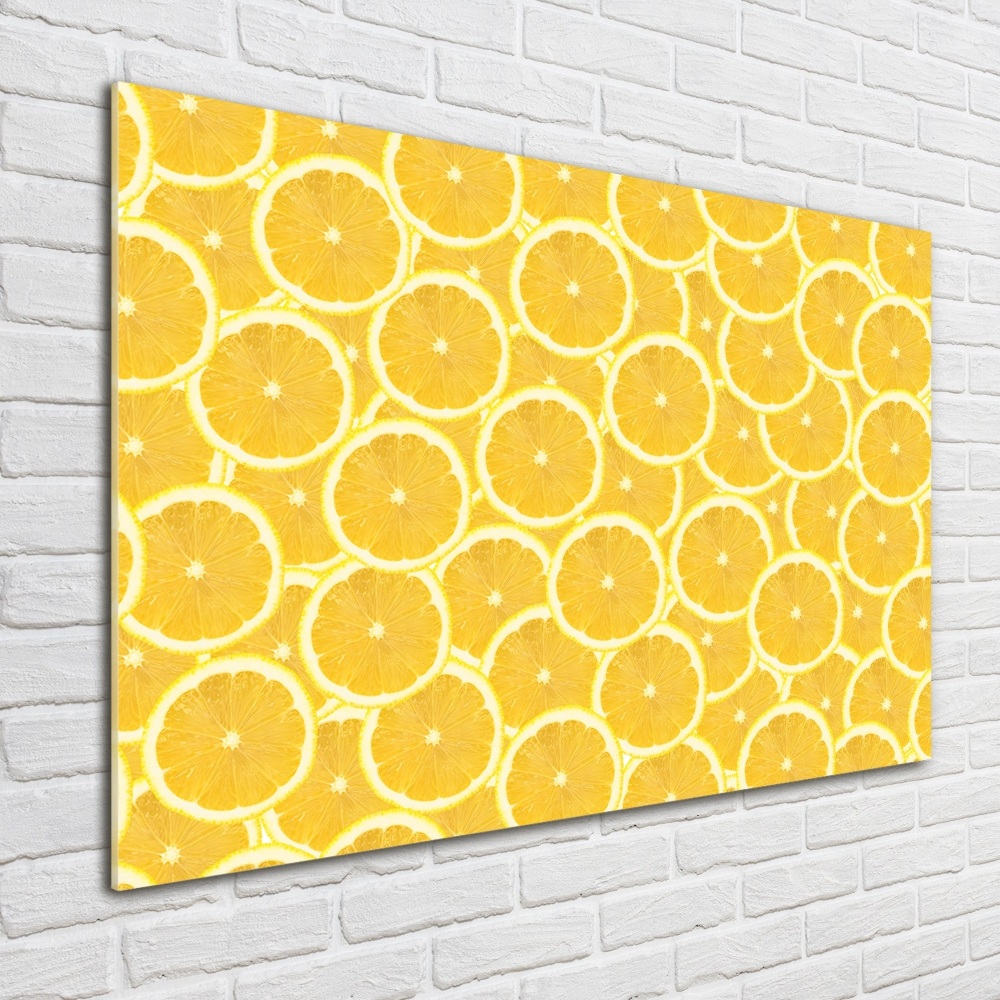 Tableau photo sur verre Tranches de citron