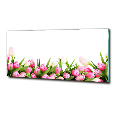 Tableau photo sur verre Tulipes roses