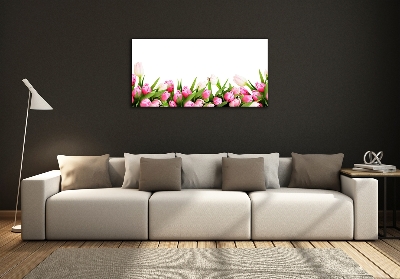 Tableau photo sur verre Tulipes roses