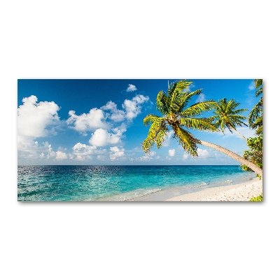 Tableau sur verre Plage des Maldives