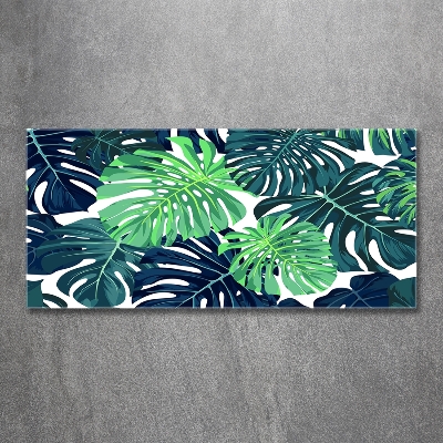 Tableau sur verre Feuillets tropicaux