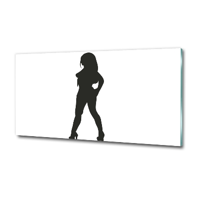 Tableau photo sur verre Silhouette de femme