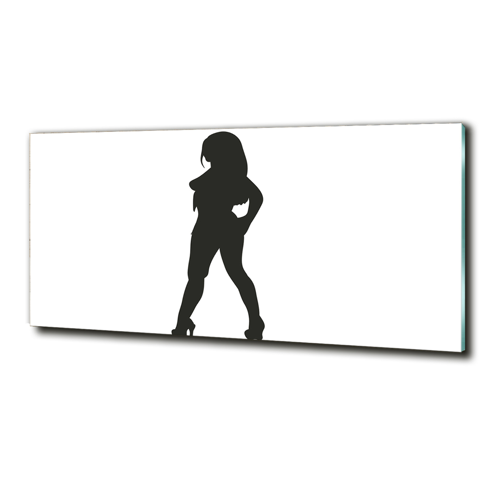 Tableau photo sur verre Silhouette de femme