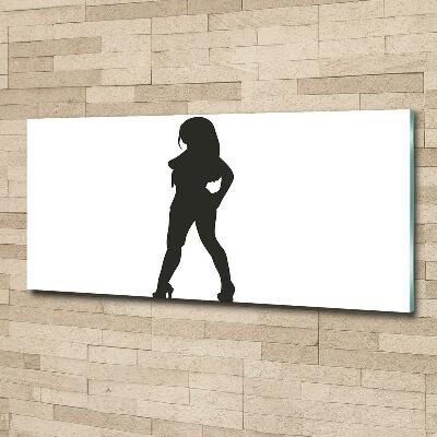 Tableau photo sur verre Silhouette de femme