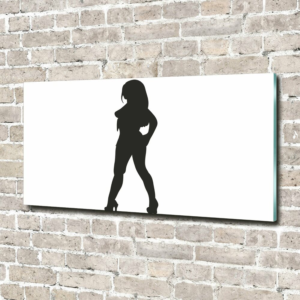 Tableau photo sur verre Silhouette de femme