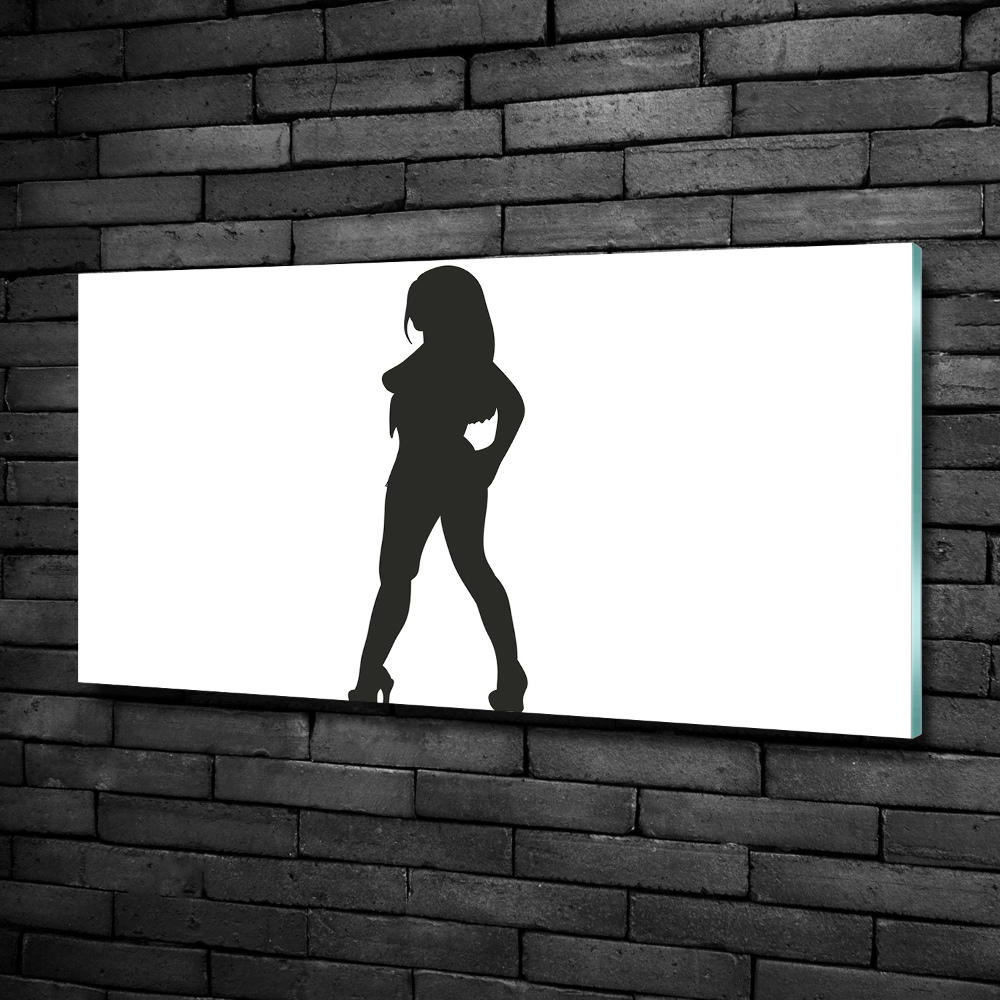 Tableau photo sur verre Silhouette de femme