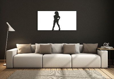 Tableau photo sur verre Silhouette de femme