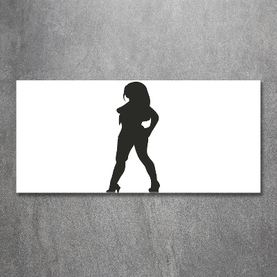 Tableau photo sur verre Silhouette de femme