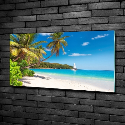 Tableau imprimé sur verre Plage tropicale