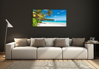 Tableau imprimé sur verre Plage tropicale