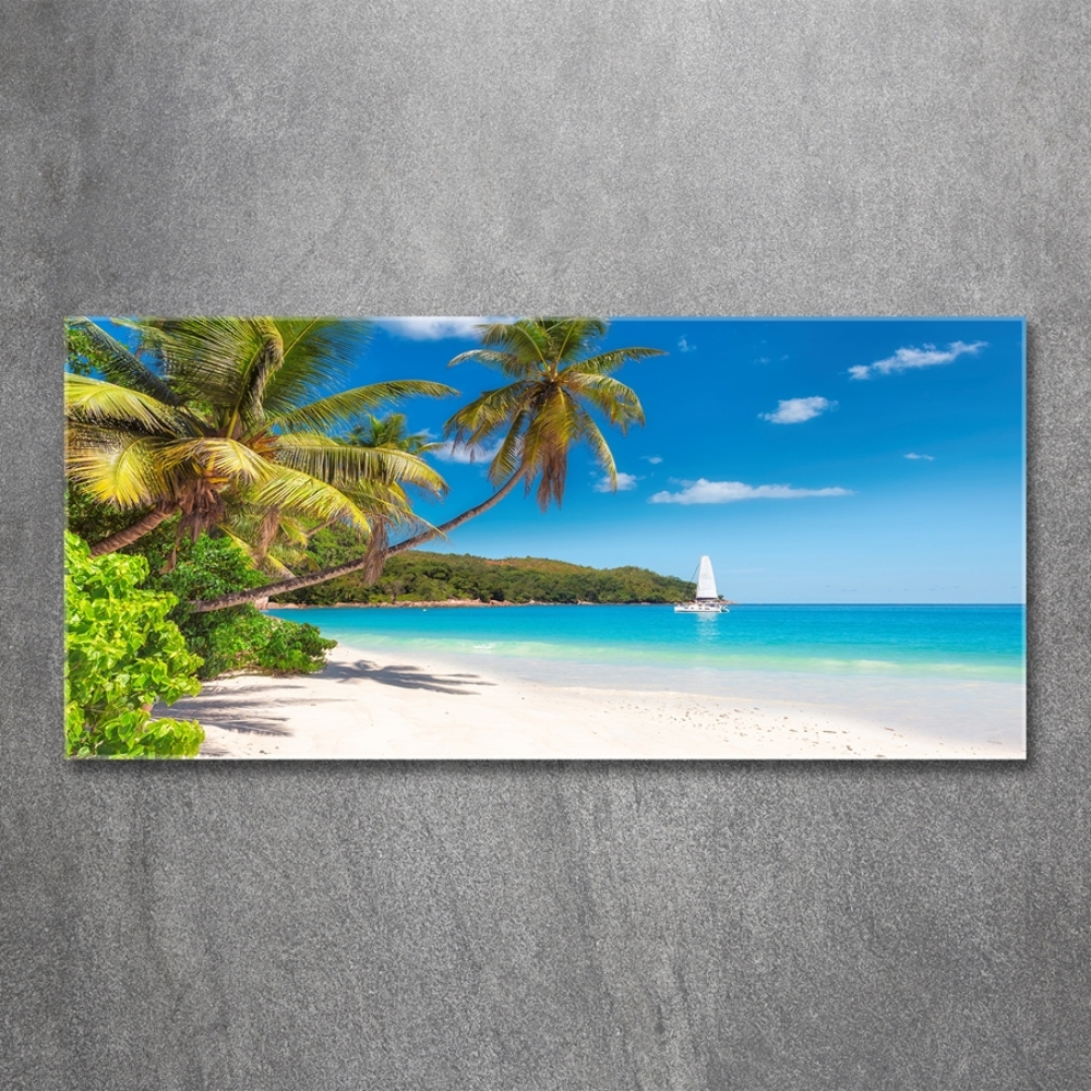 Tableau imprimé sur verre Plage tropicale