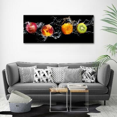 Tableau en verre Fruits et eau