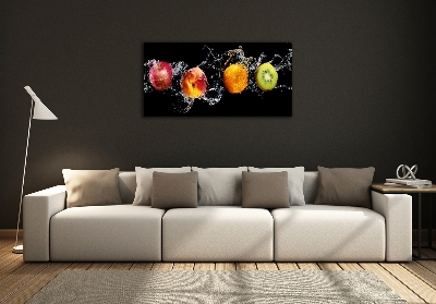 Tableau en verre Fruits et eau