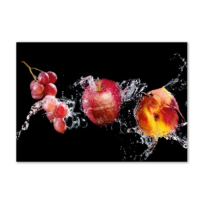 Tableau en verre Fruits et eau