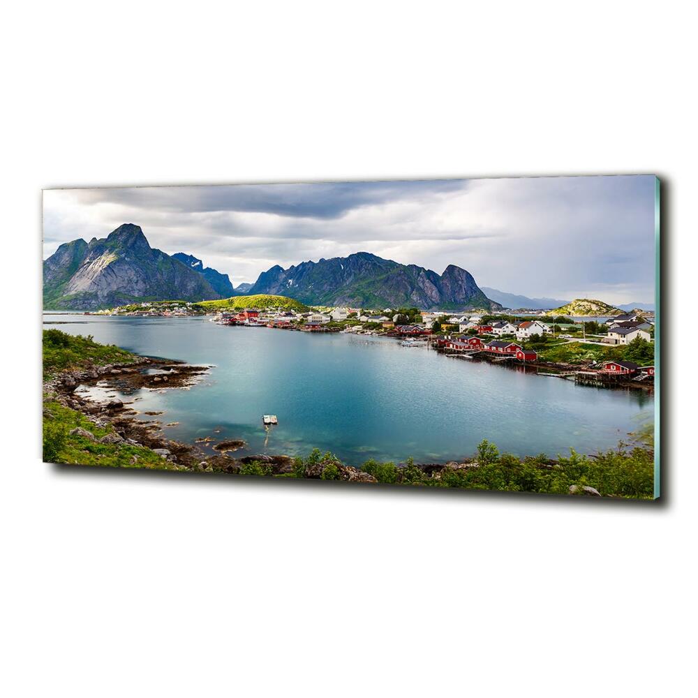 Tableau sur verre Lofoten en Norvège