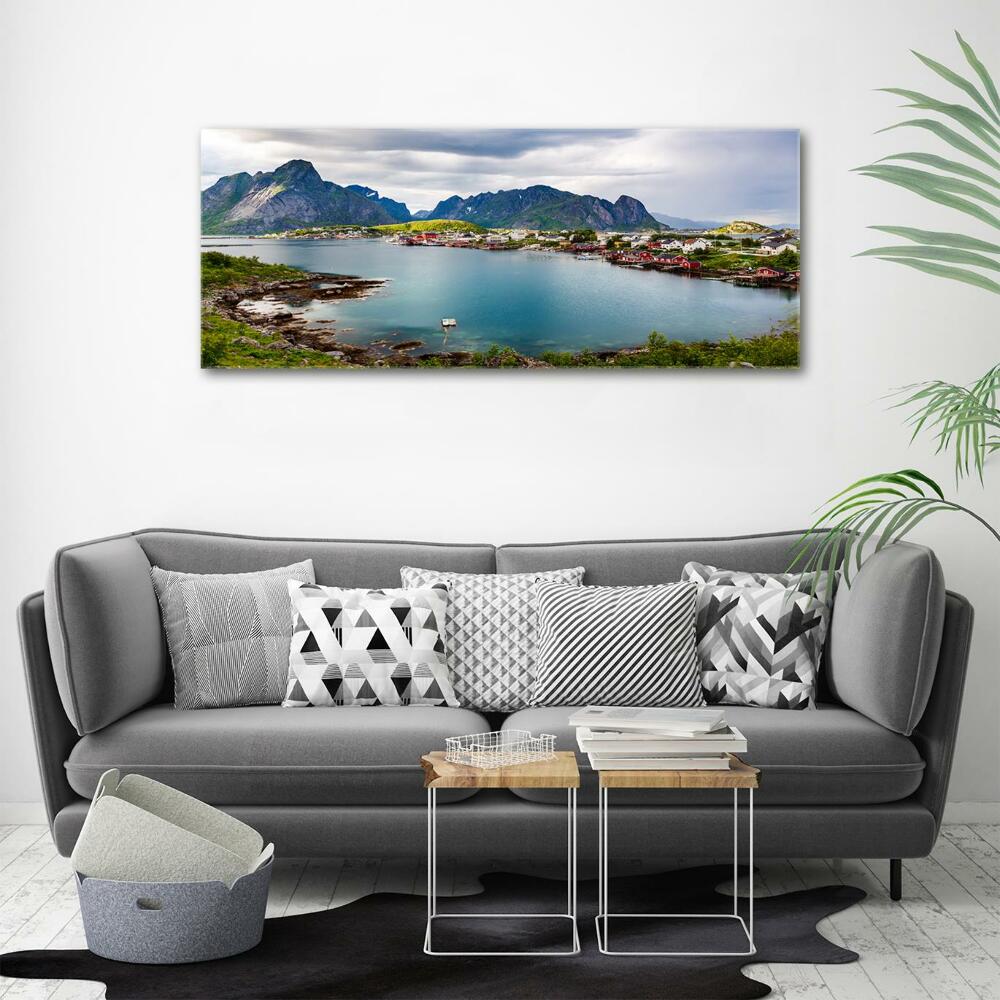 Tableau sur verre Lofoten en Norvège