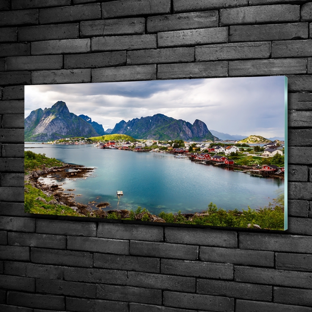 Tableau sur verre Lofoten en Norvège