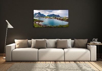 Tableau sur verre Lofoten en Norvège