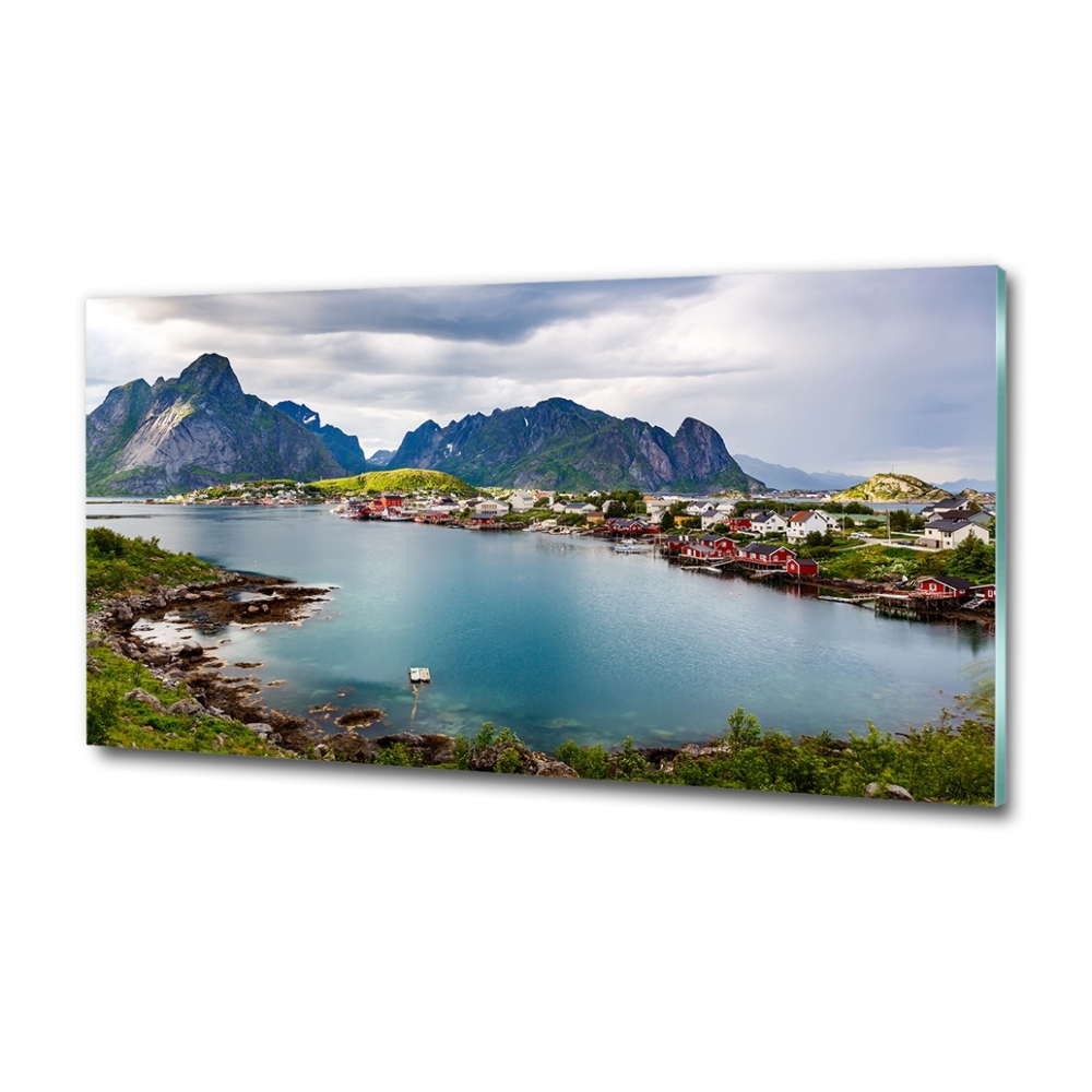 Tableau sur verre Lofoten en Norvège