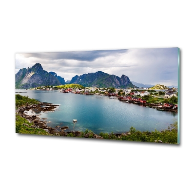 Tableau sur verre Lofoten en Norvège