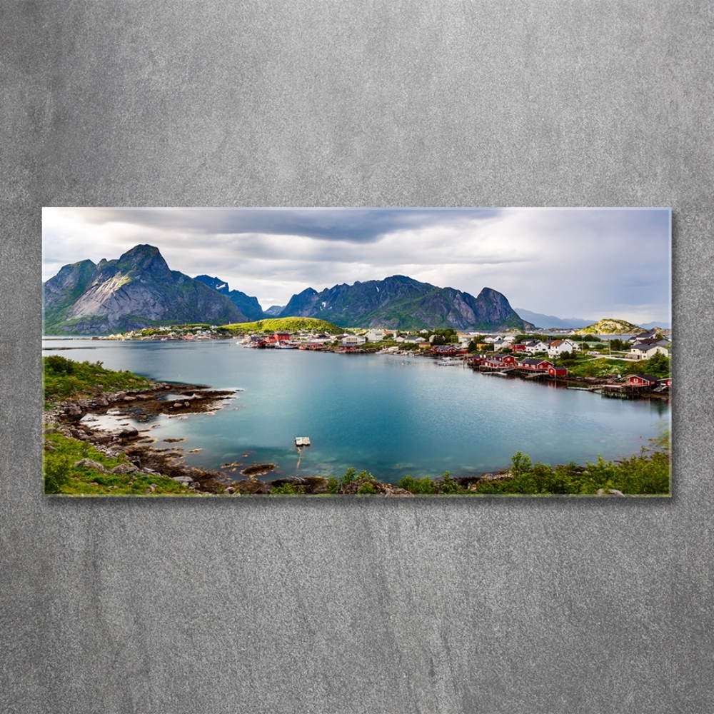 Tableau sur verre Lofoten en Norvège