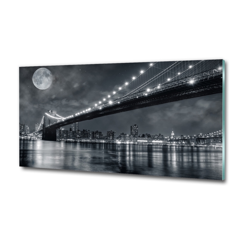 Tableau photo sur verre Pont de Brooklyn New York