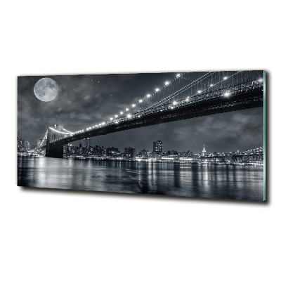 Tableau photo sur verre Pont de Brooklyn New York