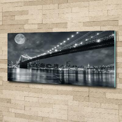 Tableau photo sur verre Pont de Brooklyn New York